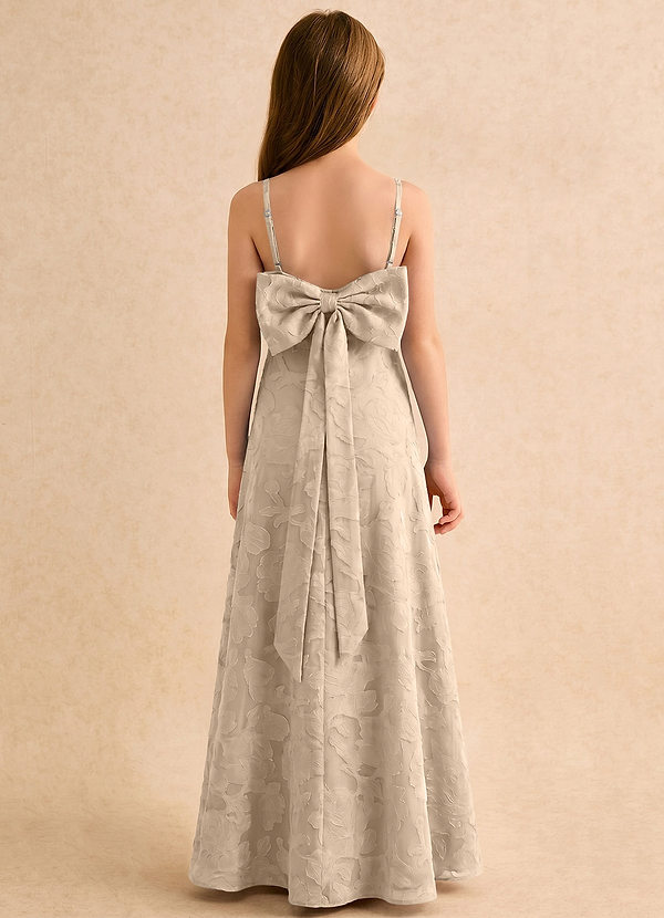 Azazie Jaella Girls Formal Blommflicksklänningar Klänning A-Line i Blommig Utbrändhet Plisserad image1