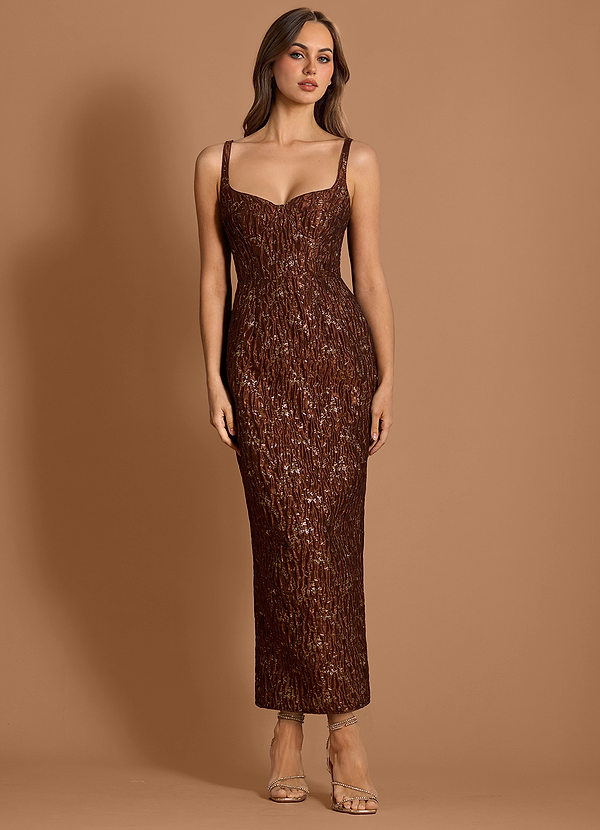 Presia Brown Maxi Dress image1
