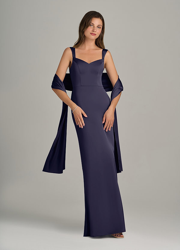 front Azazie Matching Color Stretch Satin Shawl