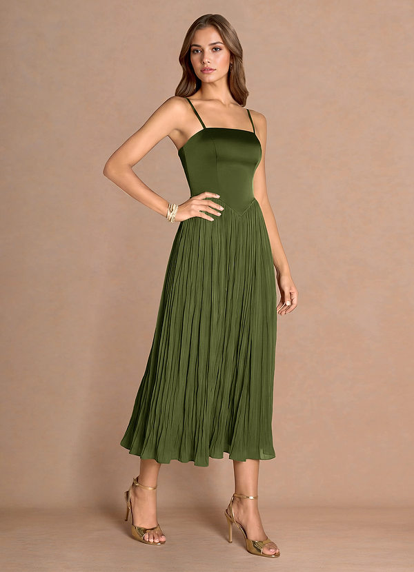 Lorie Olive Midi Dress image1