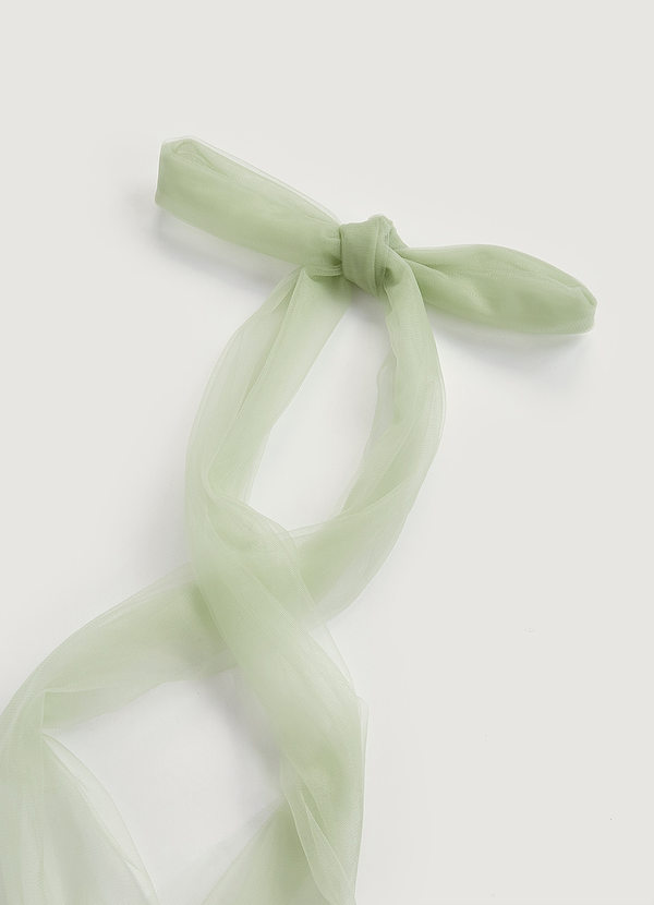 front Matching Color Tulle Bow Sash