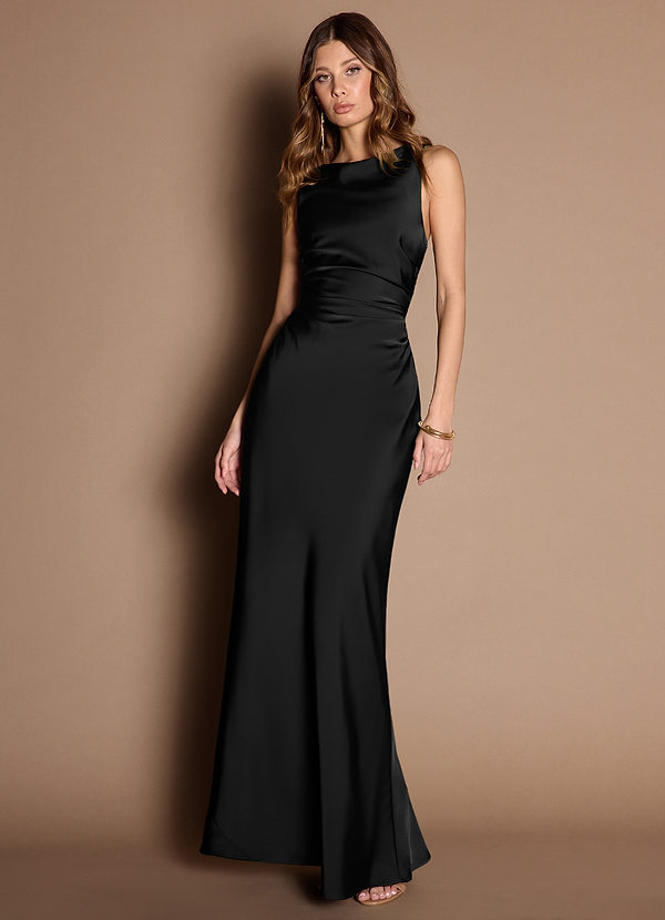 Evadne Black Open Back Dress image1