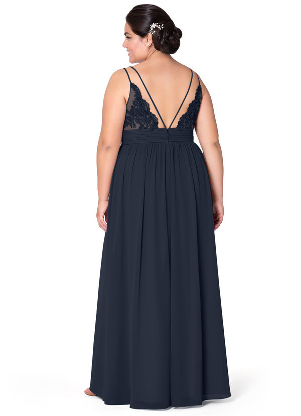  Azazie Blake Bridesmaid Dress  Dark Navy Azazie 