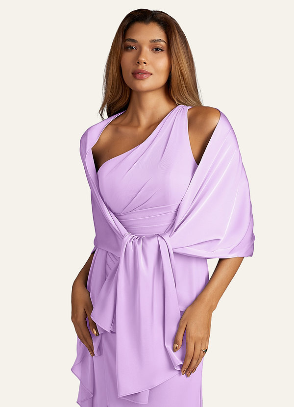 front Azazie Bijpassende Kleur Aleena Stretch Satijnen Sjaal