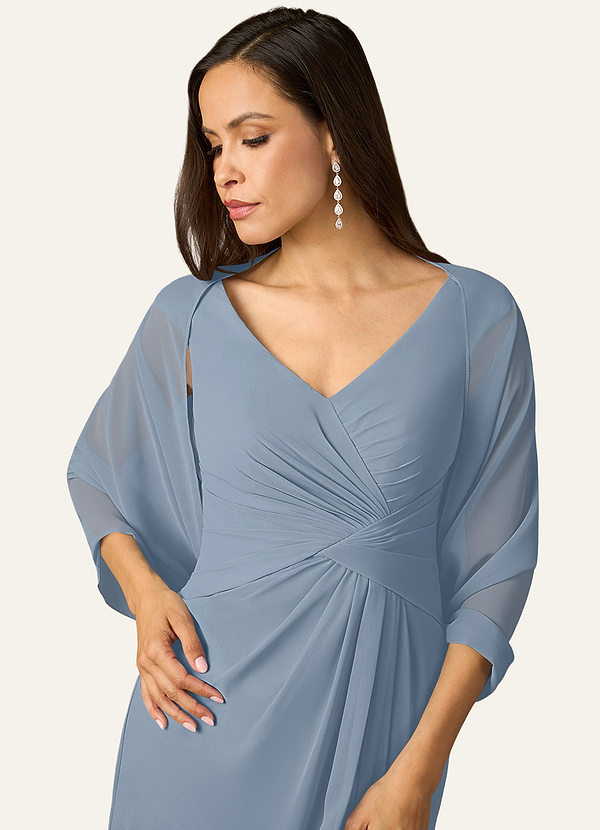 front Azazie Matching Color Sarah Chiffon Wrap