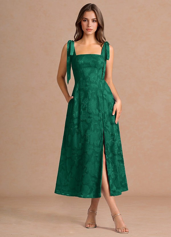 Robe Midi Vert Chasseur Debra image1