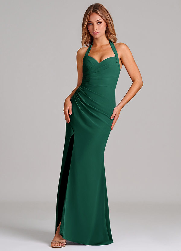 Azazie Emeria Suknie dla druhen Syrena Dekolt w kształcie serca Szyfon Do ziemi Sukienka image1