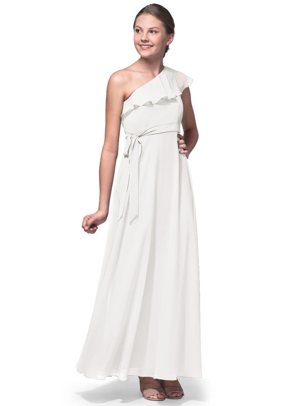 Ivory Azazie Eletta JBD Junior Bridesmaid Dresses | Azazie