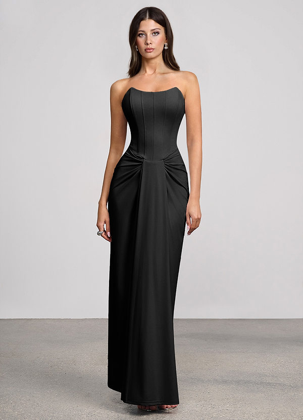 Robe Longue Noir Virelle image1