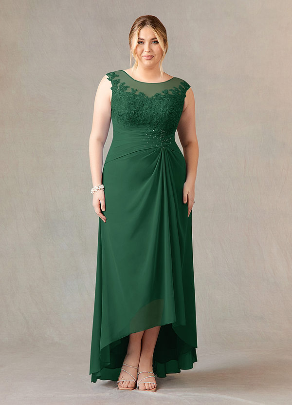 Cicinia Chiffon Dark Green Mother Of The Bride Dress Plus Size Long Ankle Length Appliques Lace main image 1