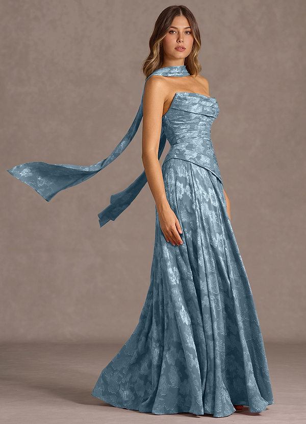 Gabriela Dusty Blue Maxi Dress image1