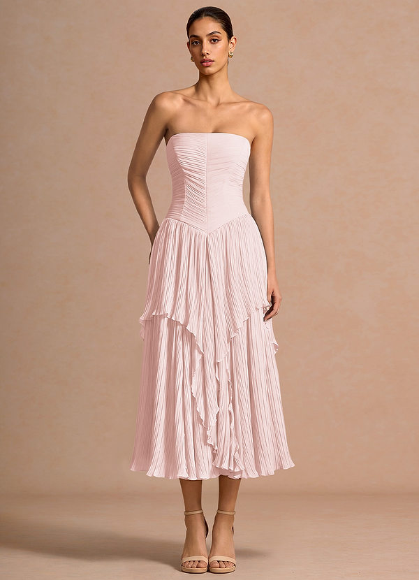 Kerensa Blushing Pink Midi Dress image1