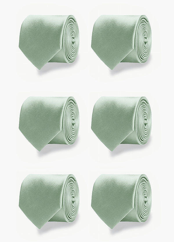 front Matte Satin Matching Groomsmen Tie Set – 6 Pieces
