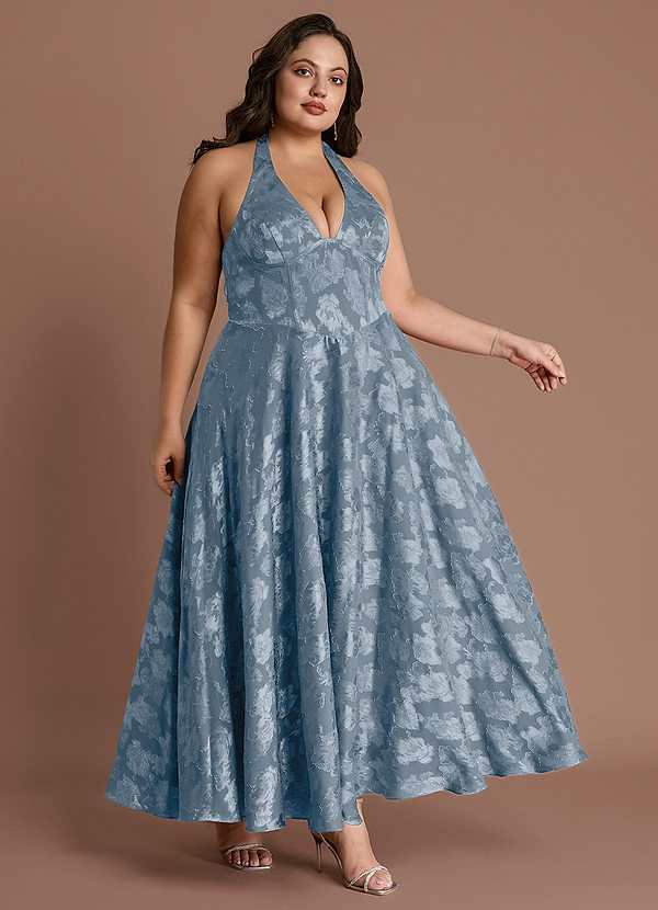 Isabeau Dusty Blue Midi Dress image1