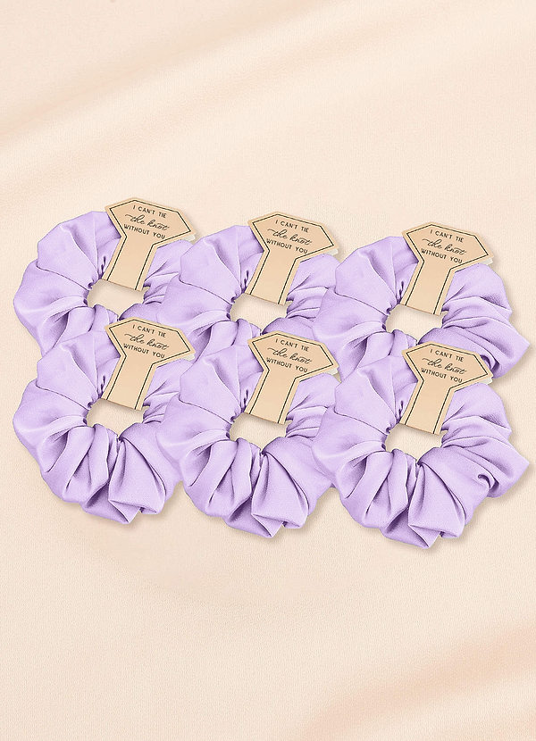 front Matching Color Bridesmaid Stretch Satin Over Size Scrunchie Set