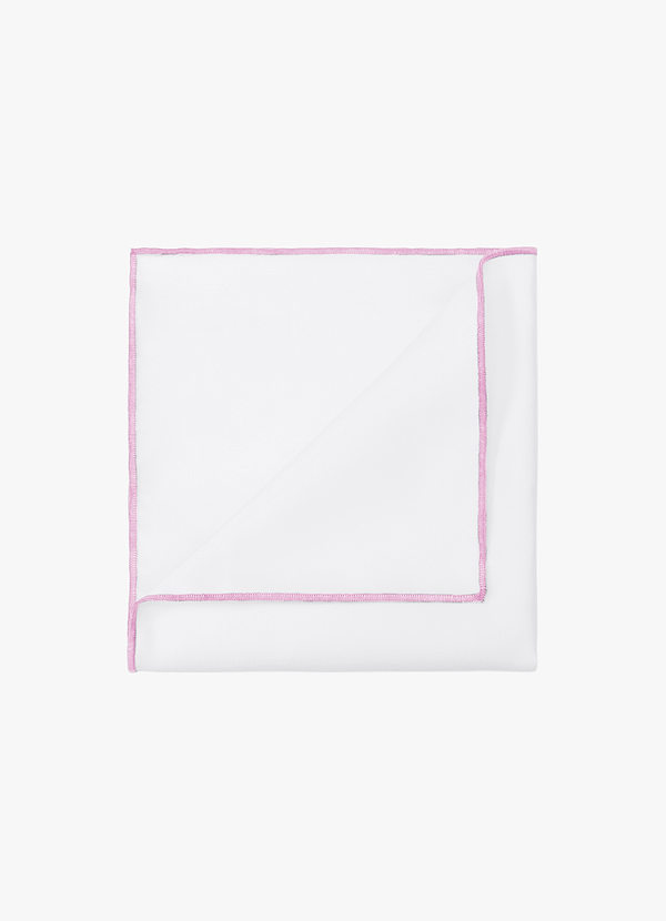 front Biała matowa satynowa kieszonka z kolorowym brzegiem