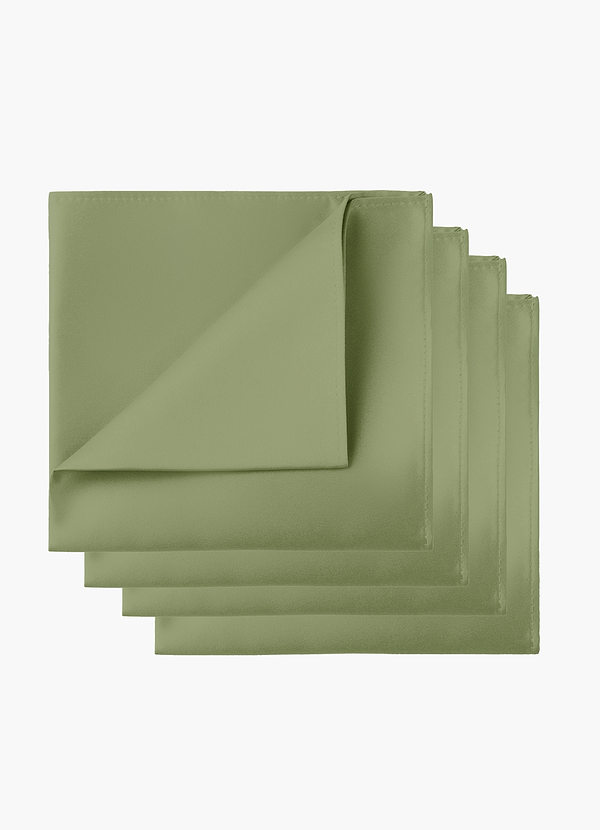 front Matte Satin Pocket Square Set – 4 Pieces