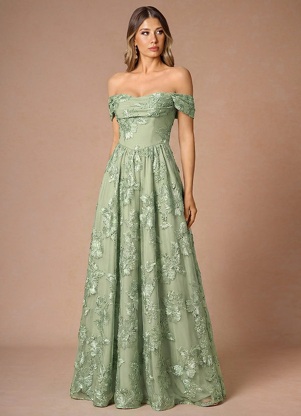 Hazel Light Green Maxi Dress image1