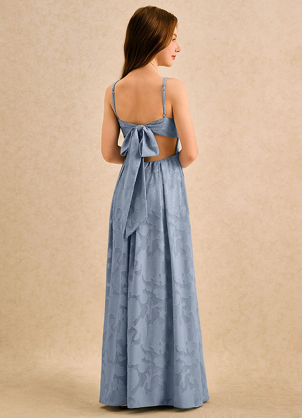 Azazie Snookums Girls Formal Klänningar för brudeflicka Klä A-Line i Blommig Utbrändhet Plisserad image1