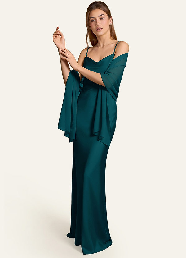 front Azazie Bijpassende Aleena chiffon sjaal