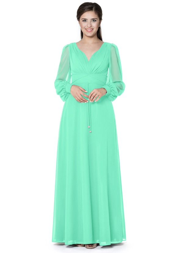  Azazie  Sage  Bridesmaid  Dress  Turquoise Azazie 