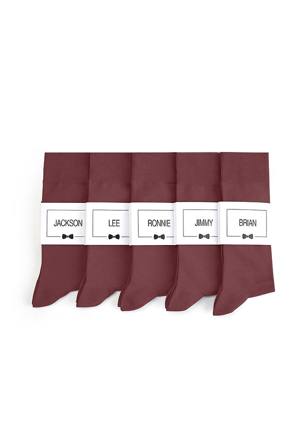 front Calcetines de vestir para hombre con etiqueta personalizada