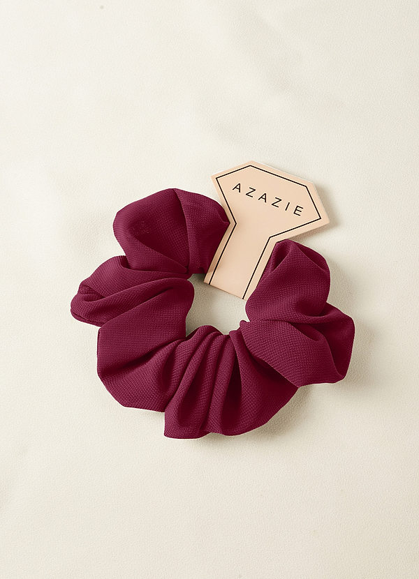 front Matching Color Bridesmaid Chiffon Over Size Scrunchie Set