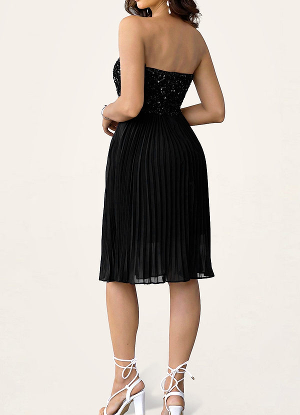 back Kensington Noir Robe mi-longue à sequins