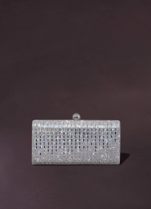front Delicate Sequined Evening Clutch Bag