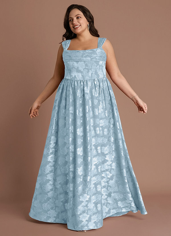 Hazel Powder Blue Pleated Maxi Dress image1
