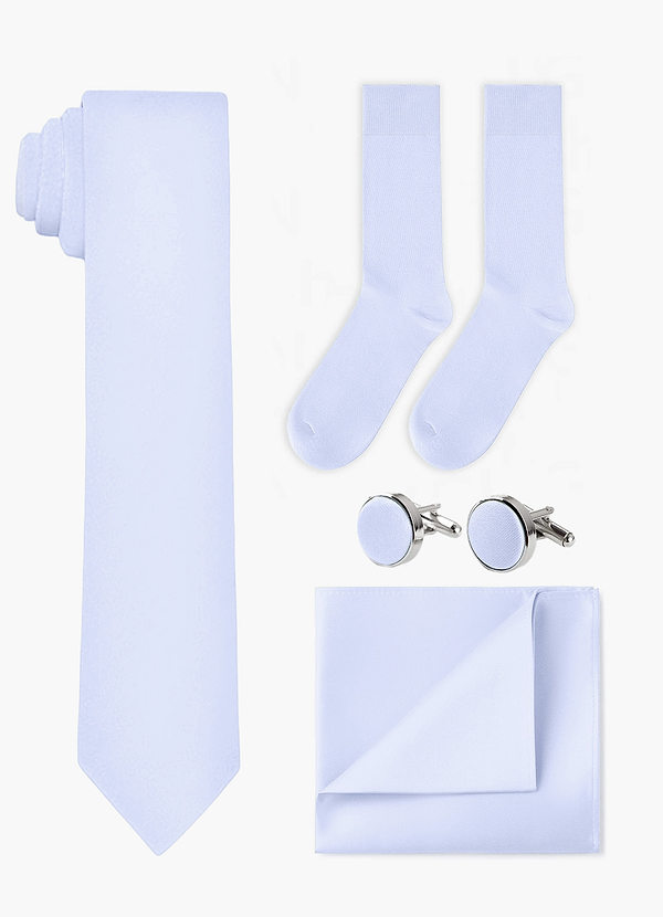 front Matching Wide Tie & Pocket Square & Cuff Links & Socks Set