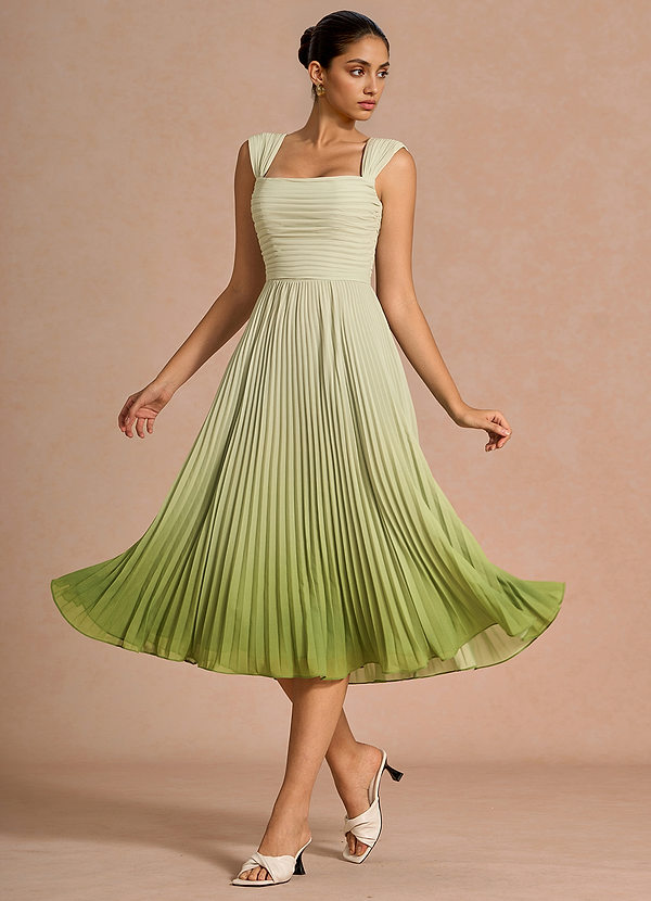 Desdemona Herb Green Midi Dress image1
