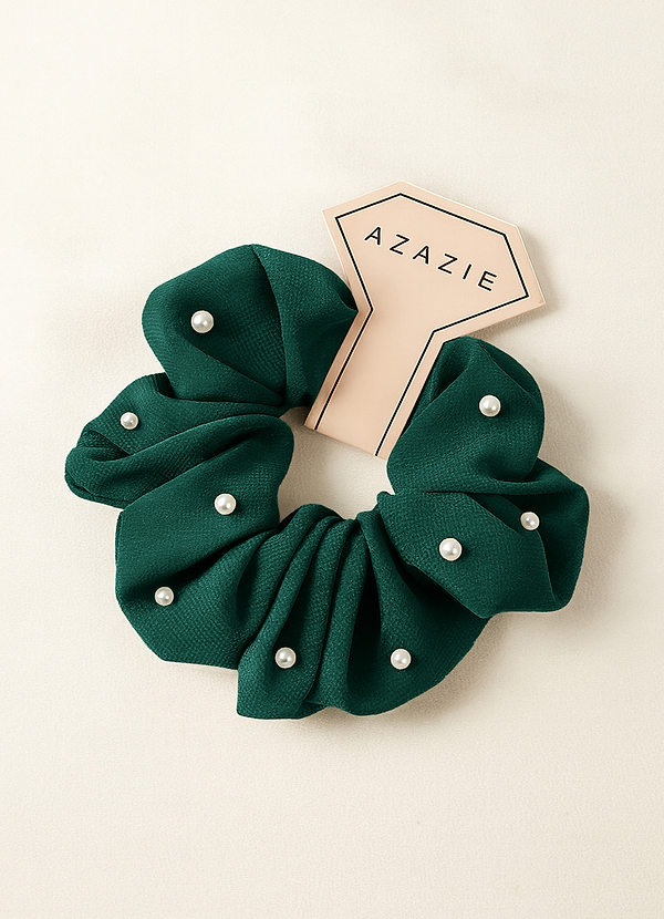 front Bridesmaid Chiffon Pearl Over Size Scrunchie