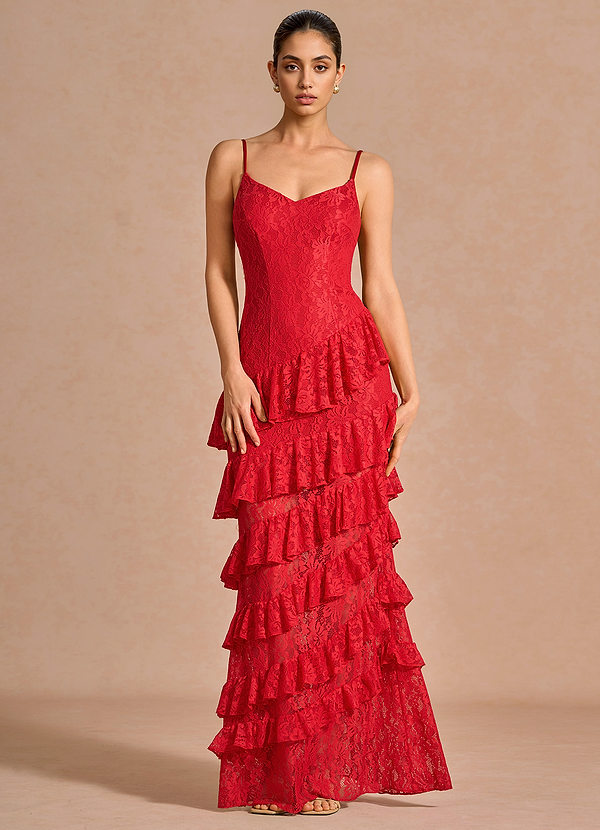 Citlali Cherry Red Maxi Dress image1
