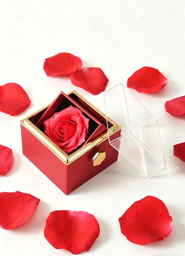 front Reversible Rose Jewelry Box