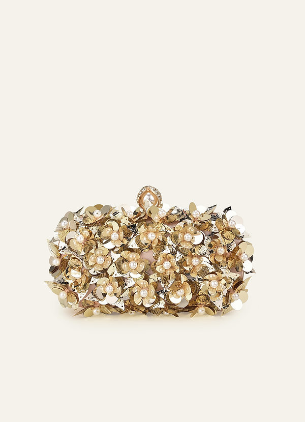 3D Floral Embellished Evening Clutch front