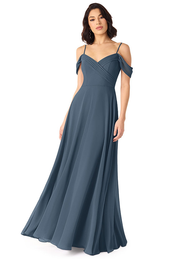 Azazie Tancie Bridesmaid Dresses Neptune A-Line Off the Shoulder Chiffon Convertible Dress image1