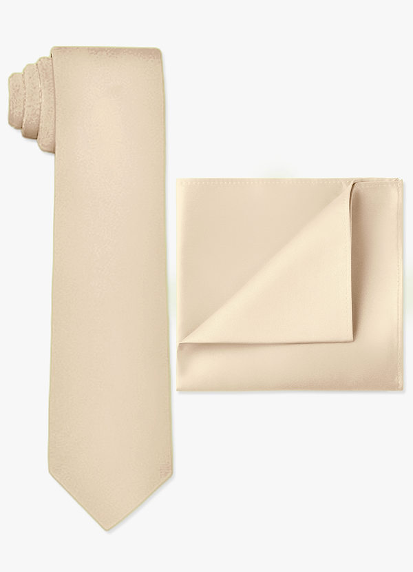 front MATTE SATIN WIDE TIE AND POCKET SQUARE SET