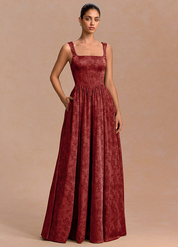 Midori Orange Red Maxi Dress image1