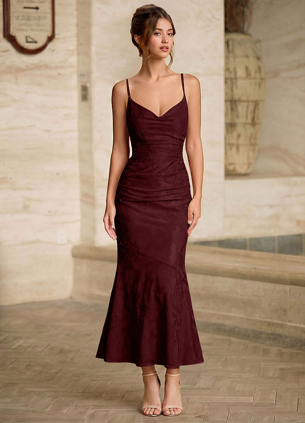 Ladow Wine Jacquard Wedding Guest image1