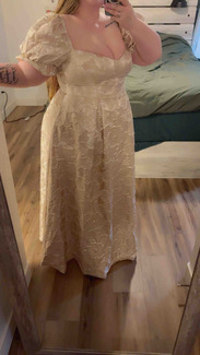 Glenda Vintage Blush Maxi Dress | Azazie CA