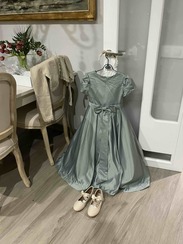 strapless open back dress Hannah Slip Dress (Soft Blue)