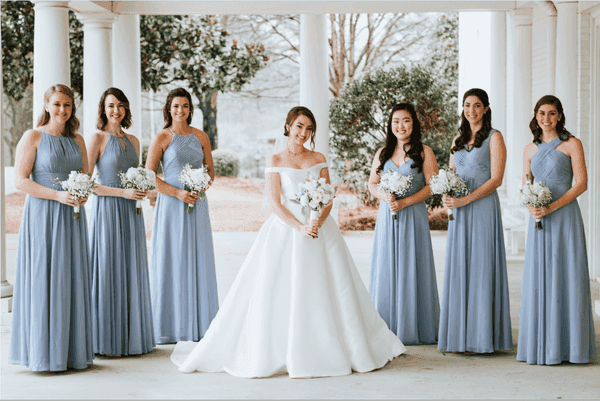 azazie dusty blue bridesmaid dresses