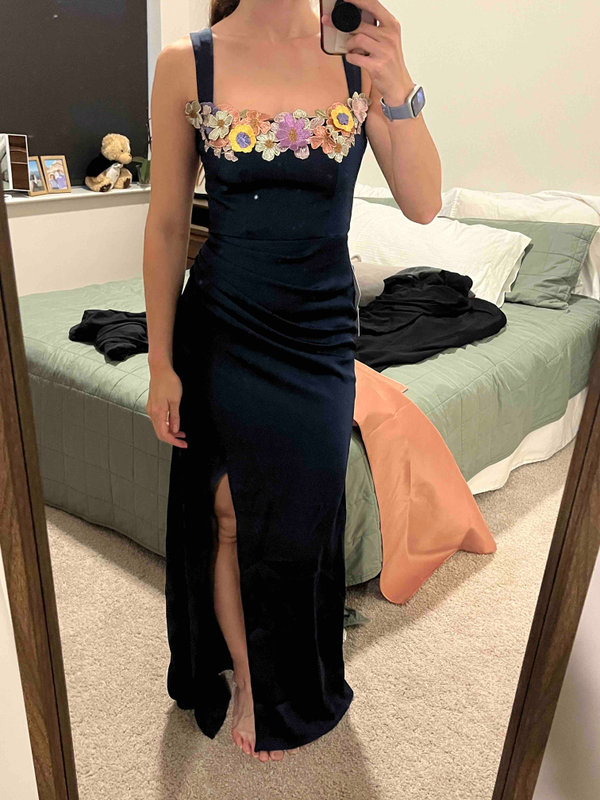 ワンピース Floral Jacquard Camisole Dress - navy ワンピース Floral Jacquard Camisole Dress - navy Sleeveless