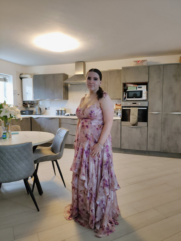 Harmony Mauve Floral Maxi Dress Ready to Ship | Azazie