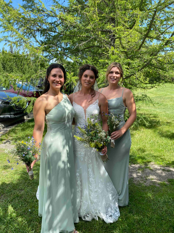 Azazie Dallas Blue Fern Floral Bridesmaid Dresses | Azazie
