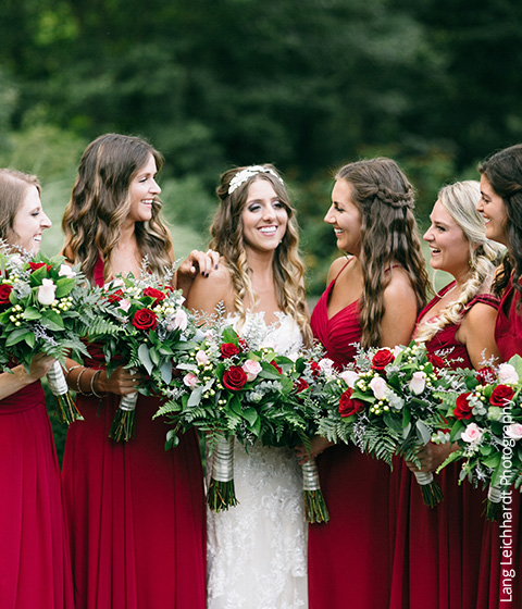 Shop Burgundy Bridesmaid Dresses