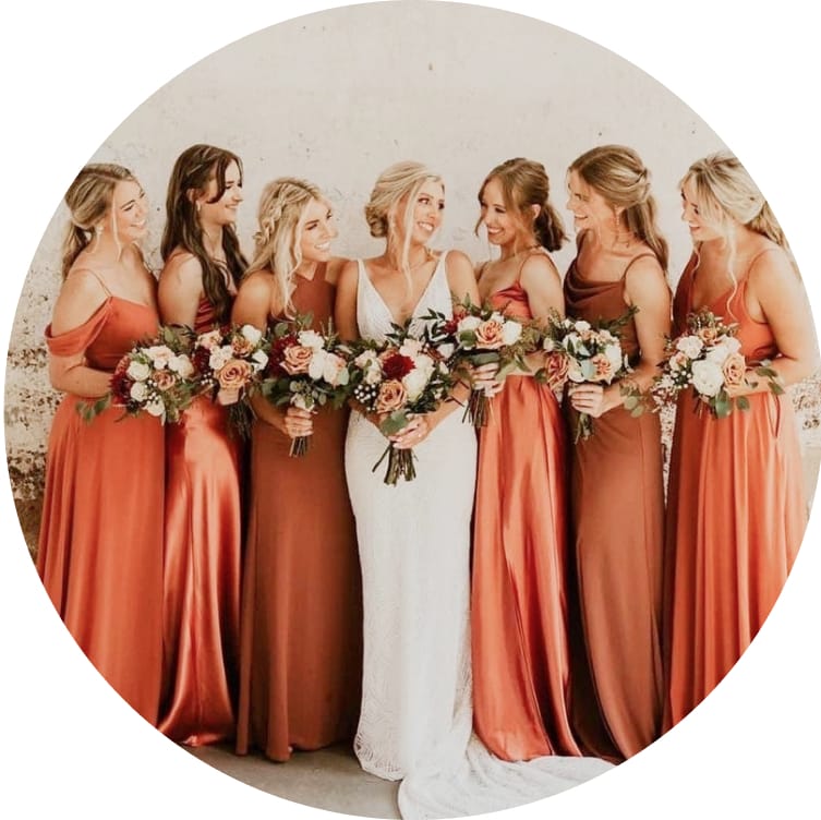 Orange Bridesmaid Dresses