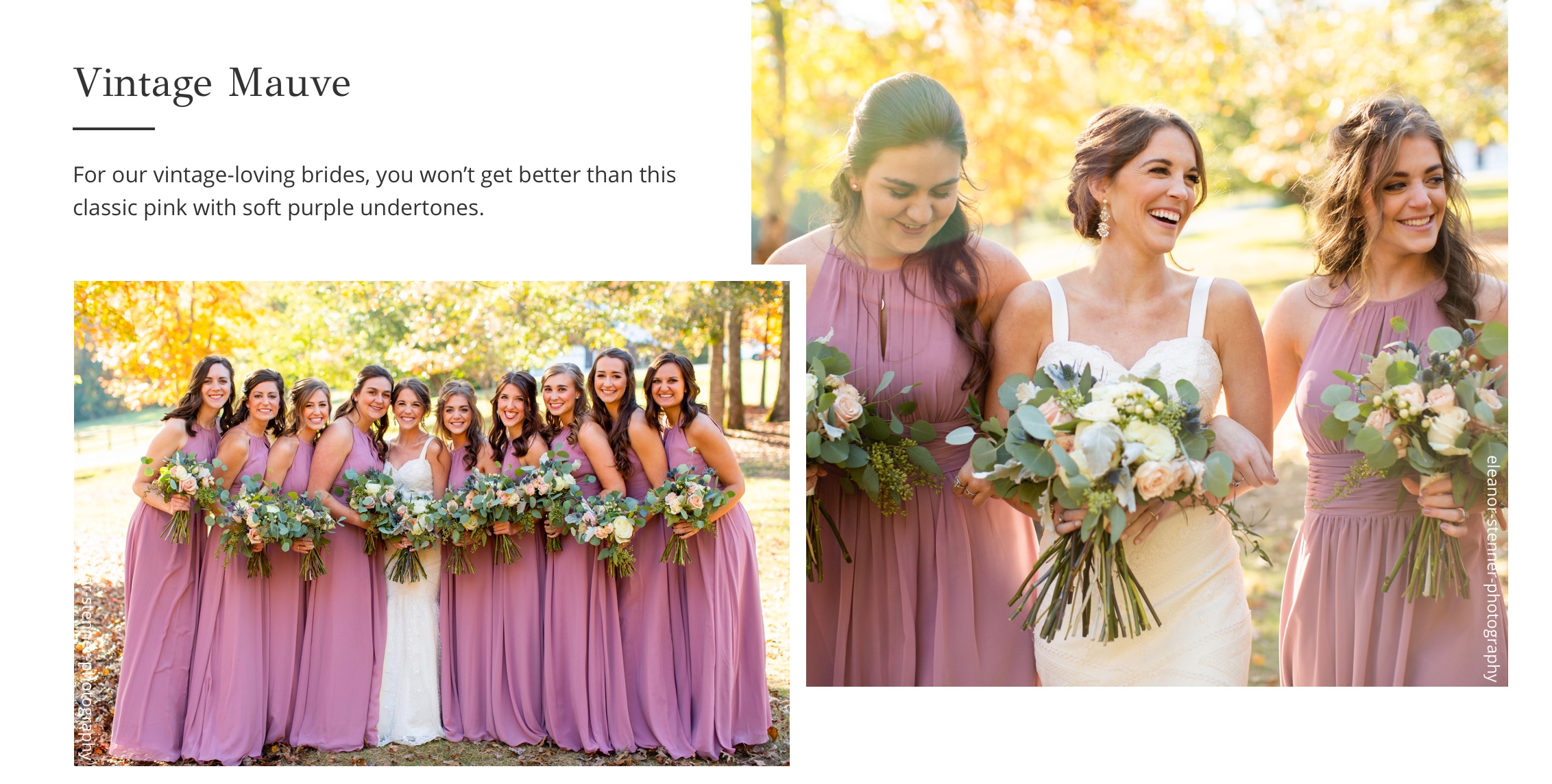 Vintage Mauve Bridesmaid Dresses