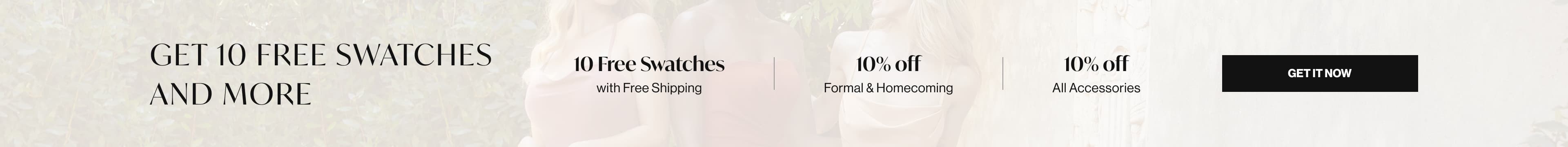 get 3 free swatch and more